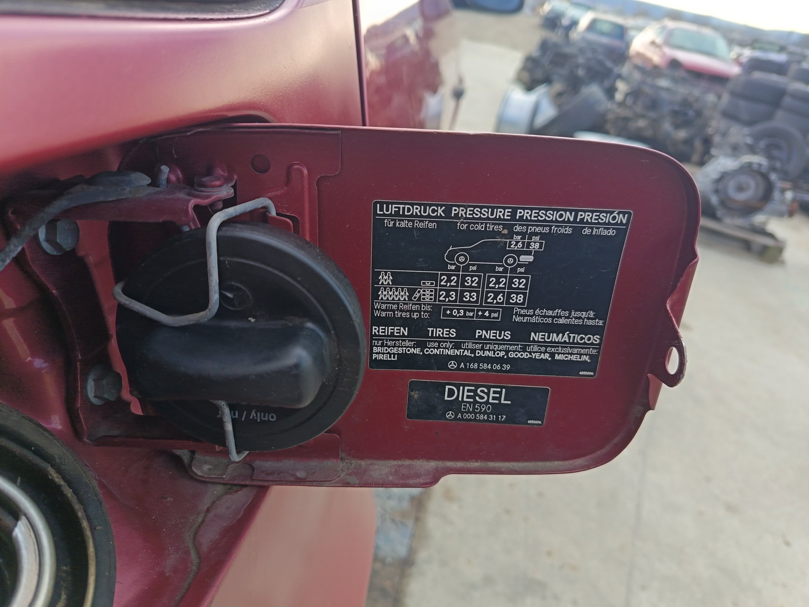 Capac rezervor Mercedes Clasa A (W168) [Fabr 1997-2004] OEM - imagine 2