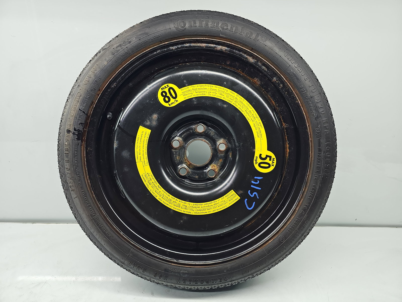 Roata rezerva slim AUDI A3 (8P1) [Fabr 2003-2012] 1K0601027B - imagine 1