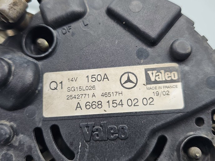 Alternator Mercedes Clasa A (W168) [Fabr 1997-2004] A6681540202 1.7 CDI 668942 70KW / 95CP