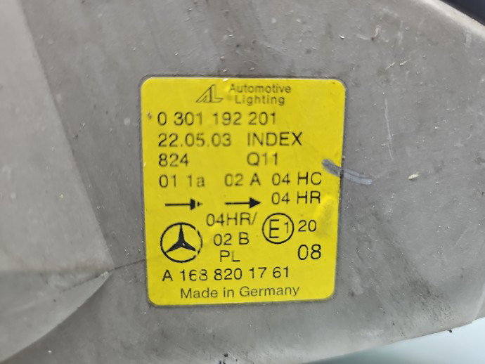 Far stanga Mercedes Clasa A (W168) [Fabr 1997-2004] A1688201761