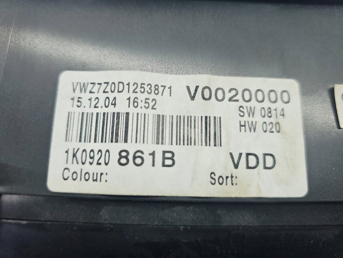 Ceas bord Volkswagen Golf 5 Plus (5M1) [Fabr 2005-2008] 1K0920861B