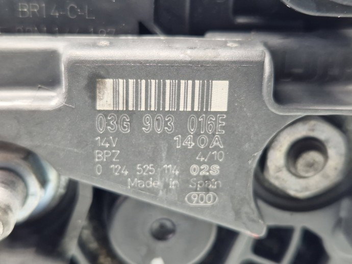 Alternator AUDI Q5 (8RB) [ Fabr 2008-2016] 03G903016E 2.0 TDI CAHA 125KW / 170CP