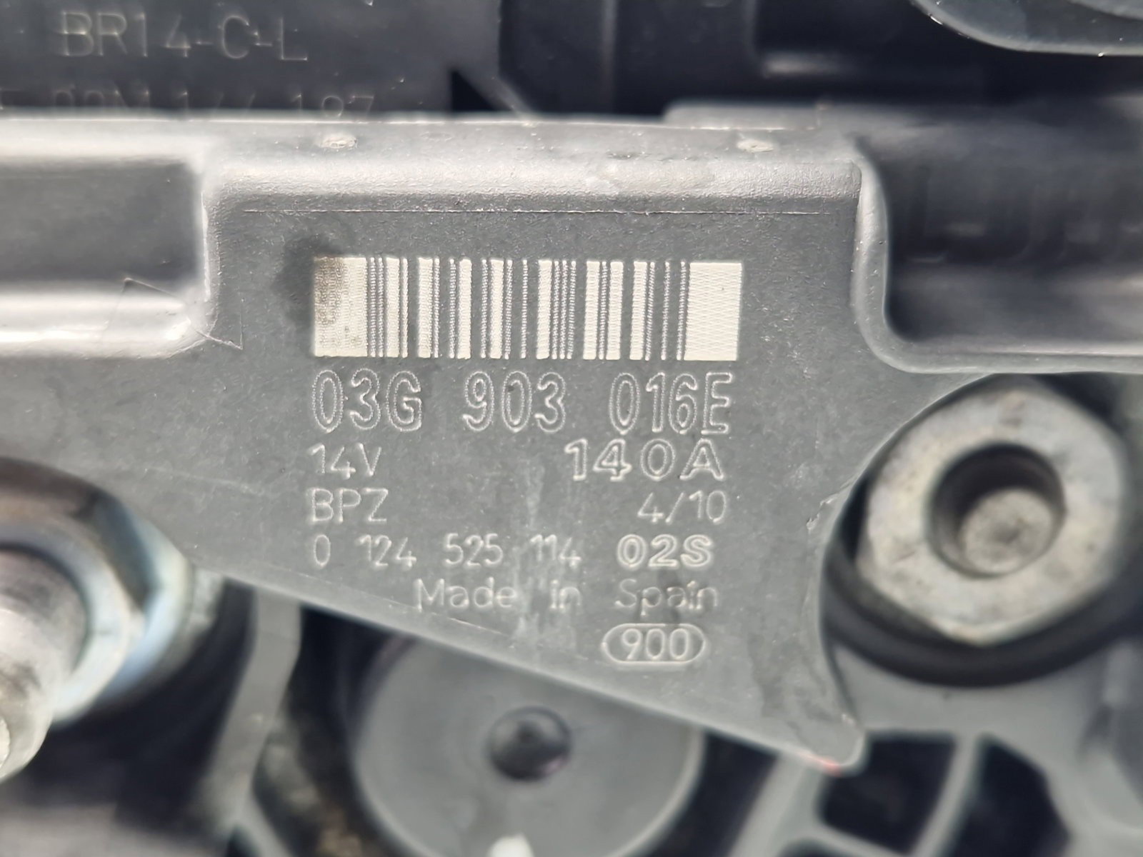 Alternator AUDI Q5 (8RB) [ Fabr 2008-2016] 03G903016E 2.0 TDI CAHA 125KW / 170CP - imagine 2