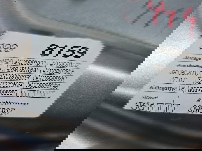 Macara electrica geam dreapta spate Mercedes Clasa E (W212) Facelift [Fabr 2009-2016] A2129001327