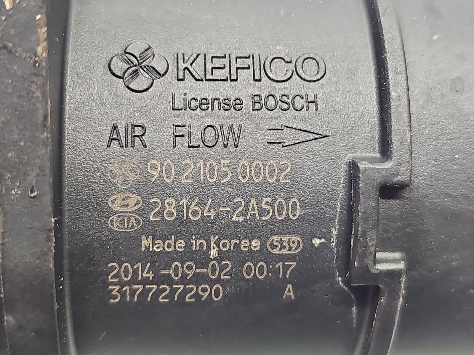 Debitmetru aer Hyundai ix20 (JC) [Fabr 2010-2018] 28164-2A500 1.6 CRDI D4FB 100KW / 136CP - imagine 2