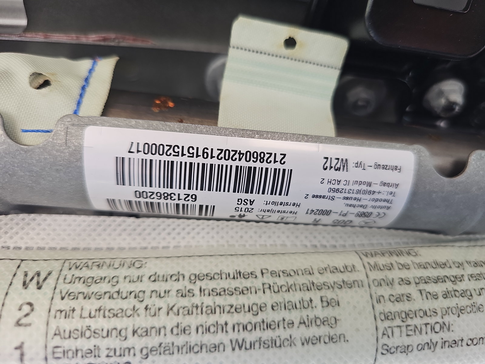 Airbag cortina dreapta Mercedes Clasa E (W212) Facelift [Fabr 2009-2016] A2128604202 - imagine 5