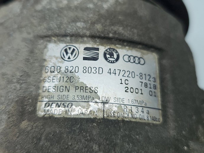 Compresor clima Volkswagen Polo (9N) [Fabr 2001-2008] 6Q0820803D 1.4 Benz AUA