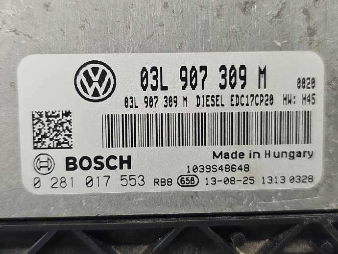 Calculator motor ECU Volkswagen Transporter 5 (7HB, 7HJ) [Fabr 2004-2013] 03L907309M 2.0 TDI CAAA 62KW / 85CP