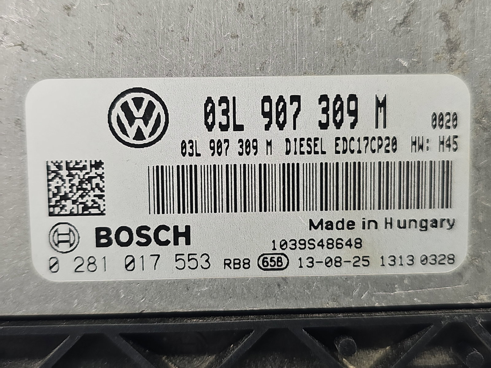 Calculator motor ECU Volkswagen Transporter 5 (7HB, 7HJ) [Fabr 2004-2013] 03L907309M 2.0 TDI CAAA 62KW / 85CP - imagine 5