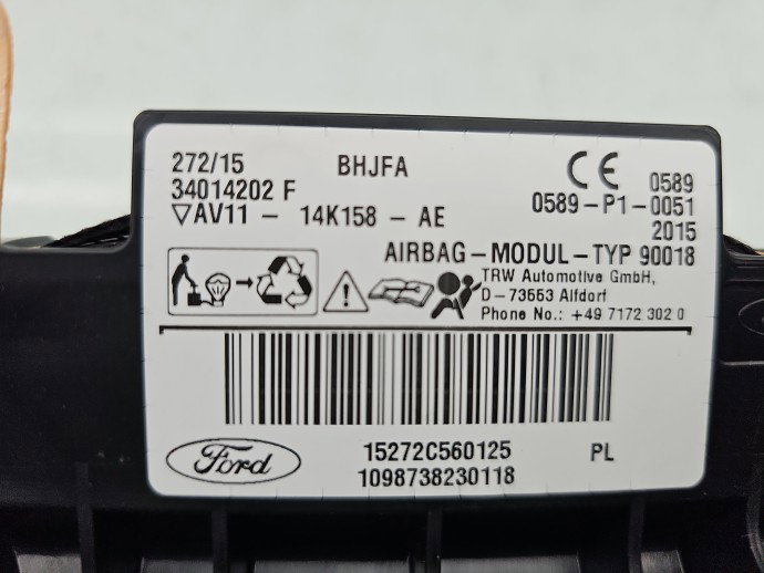 Airbag cortina stanga Ford B-Max [Fabr 2012-prezent] AV11-14K158-AE