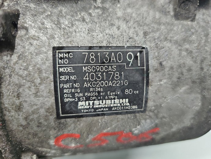 Compresor clima PEUGEOT 4007 [Fabr 2007-2012] AKC200A211G 2.2 HDi 4HN 115KW / 156CP