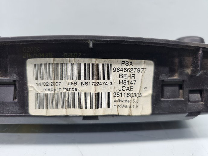 Panou comanda clima PEUGEOT 307 [Fabr 2000-2008] 9646627977