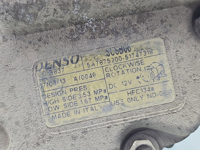 Compresor clima Fiat Panda (169) [Fabr 2003-2012] 51747318 1.2 Benz 188A4 44KW / 60CP