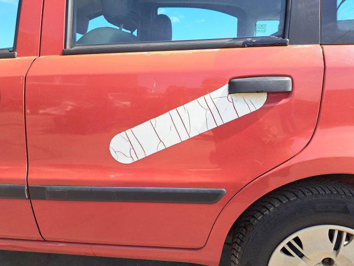 Usa stanga spate Fiat Panda (169) [Fabr 2003-2012] 5B2 ALFA WHITE
