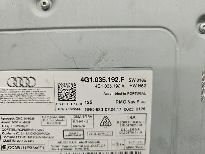 Unitate multimedia AUDI A6 (4G2, C7) [Fabr 2012-2017] 4G1035192F