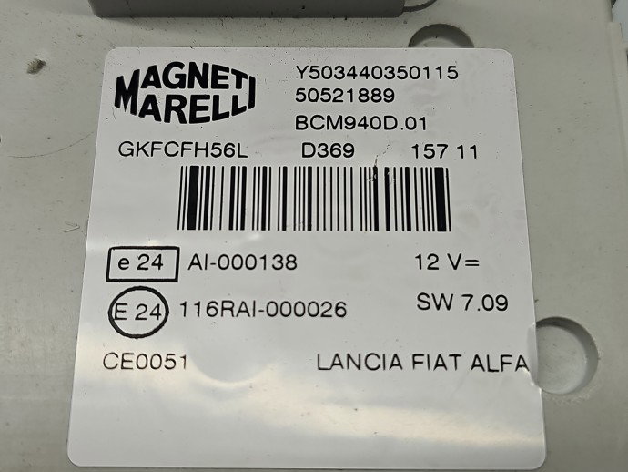 Panou sigurante Alfa Romeo Giulietta (940) [Fabr 2010-2016] 50521889