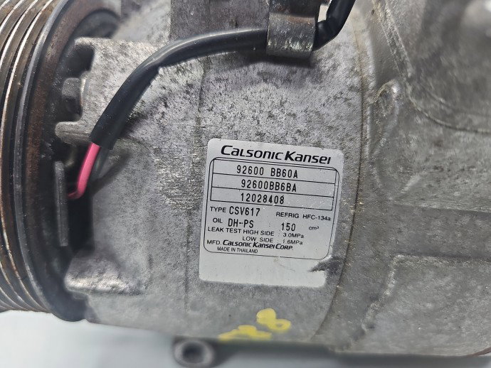 Compresor clima Nissan Qashqai [Fabr 2007-2014] 92600 BB60A 1.6 dCi R9M4022 96KW / 130CP