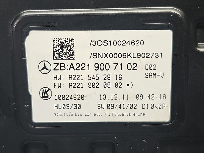 Modul confort Mercedes Clasa S (W221) [Fabr 2005-2013] A2219007102