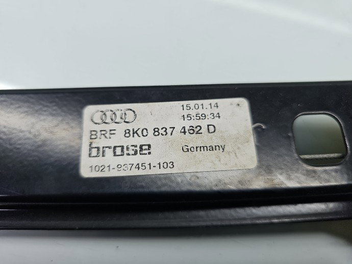 Macara electrica geam dreapta fata AUDI A4 (8K2, B8) [Fabr 2008-2015] Sedan Facelift, S-line, Quattro 8K0837462D