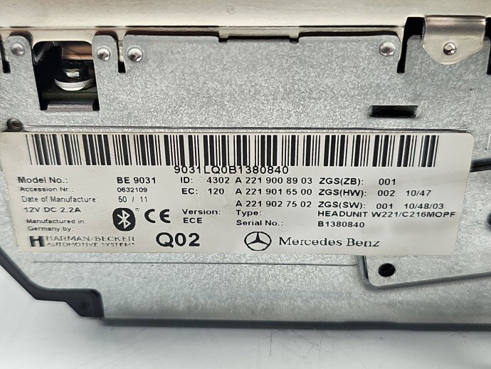 Unitate multimedia Mercedes Clasa S (W221) [Fabr 2005-2013] A2219008903