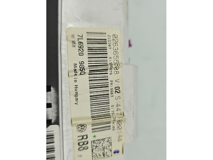 Ceas bord Volkswagen Touareg (7LA, 7L6) [Fabr 2003-2010] 7L6920985Q