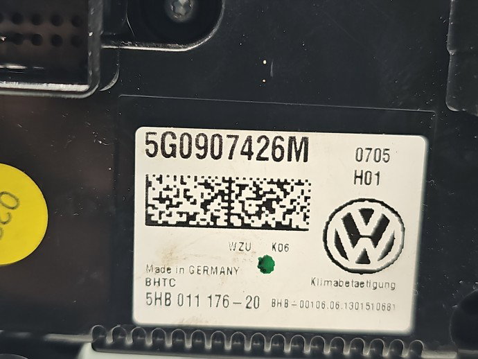 Panou comanda clima Volkswagen Golf 7 (5G) [Fabr 2014-prezent] 5G0907426M