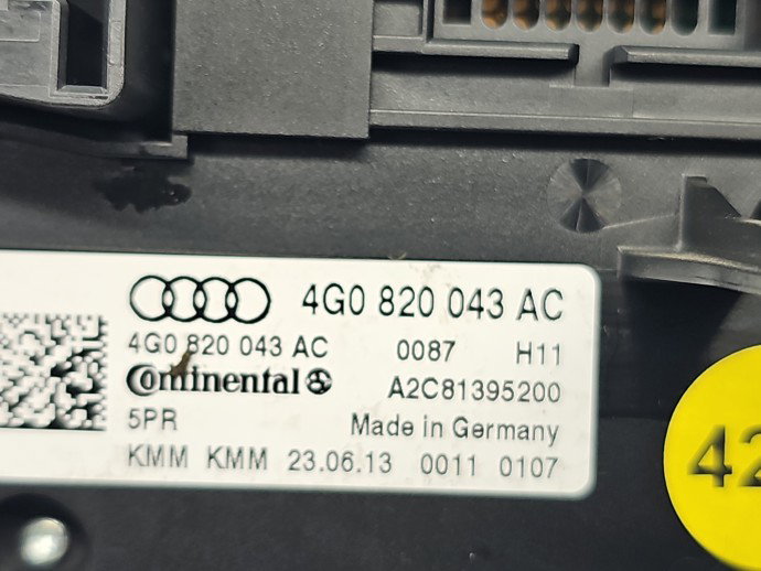 Panou comanda clima AUDI A6 (4G2, C7) [Fabr 2012-2017] 4G0820043AC