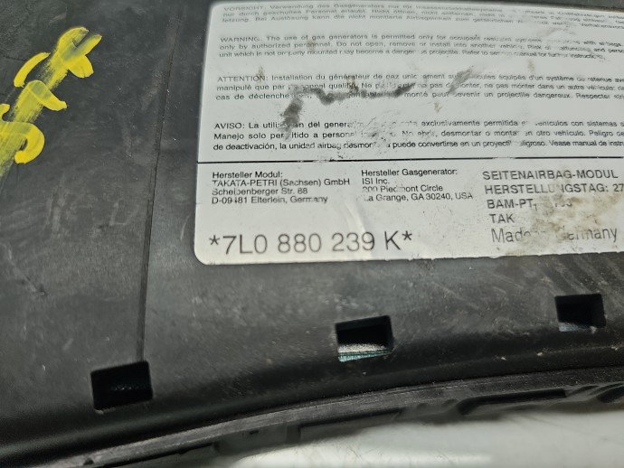 Airbag lateral stanga Volkswagen Touareg (7LA, 7L6) [Fabr 2003-2010] 7L0880239K