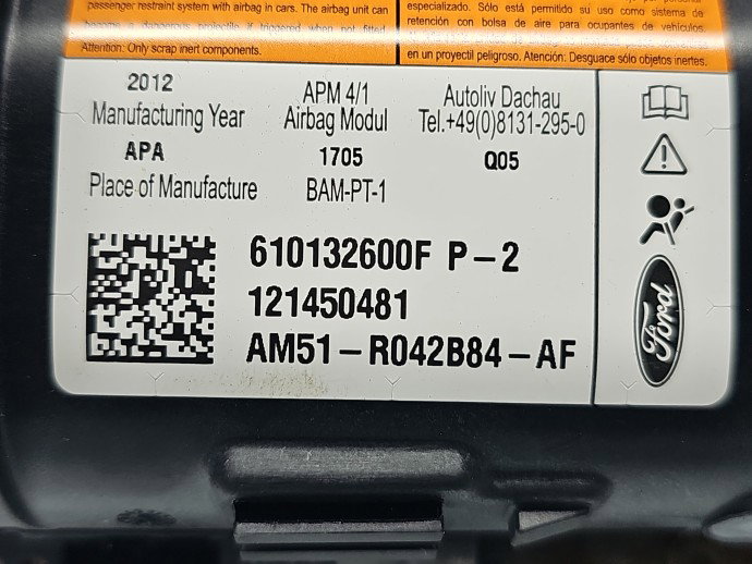 Airbag pasager Ford C-Max 2 [Fabr 2010-2015] AM51-R042B84-AF