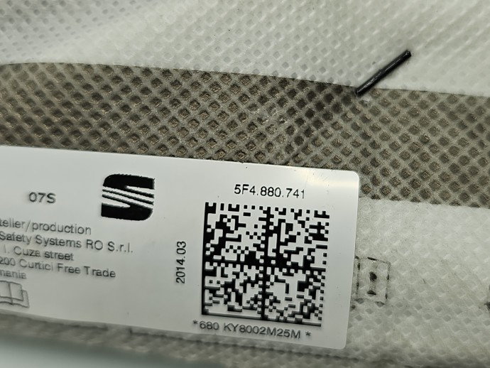 Airbag cortina stanga Seat Leon (5F1) [Fabr 2012-2018] 5F4880741