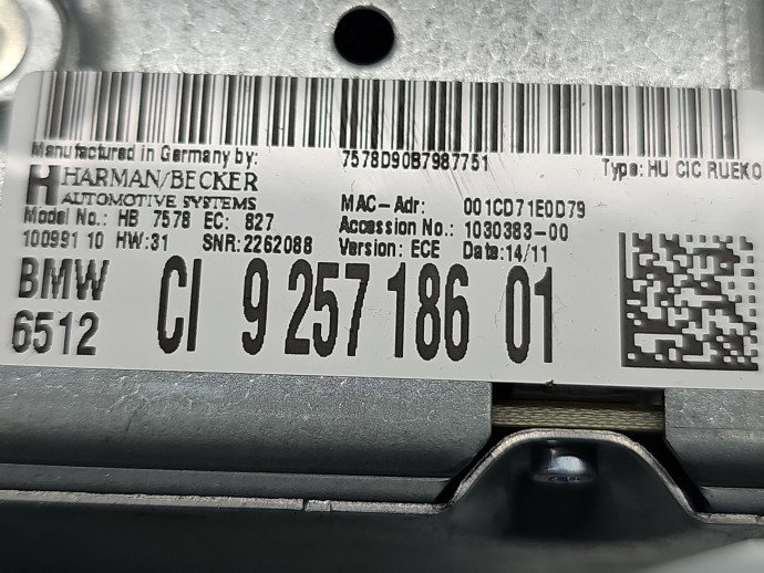 Unitate multimedia Bmw 3 (E90) [Fabr 2005-2011] 9257186-01