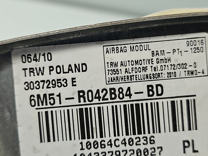 Airbag pasager Ford Kuga I [Fabr 2008-2012] 6M51-R042B84-BD