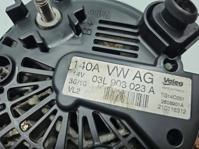 Alternator Volkswagen Touran (1T3) [Fabr 2010-2015] 03L903023A 1.6 TDI CAYC 77KW / 105CP