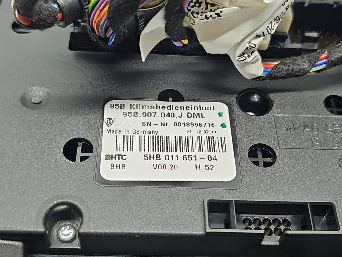 Panou comanda clima PORSCHE Macan [Fabr 2014-2017] 95B907040J