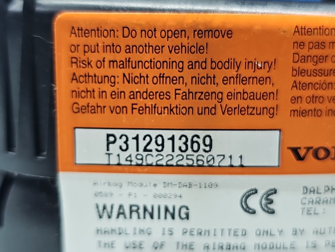 Airbag volan Volvo V40 II [Fabr 2013-2019] 31291369