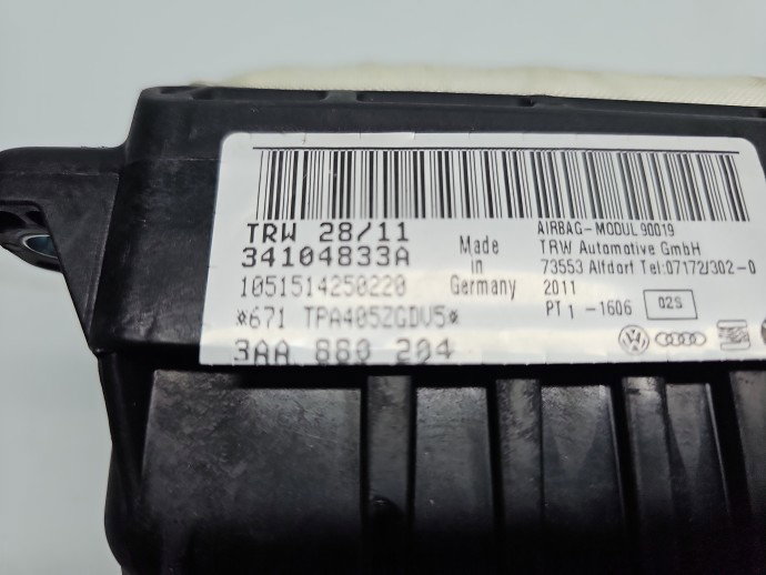 Airbag pasager Volkswagen Passat B7 (362) [Fabr 2010-2014] 3AA880204