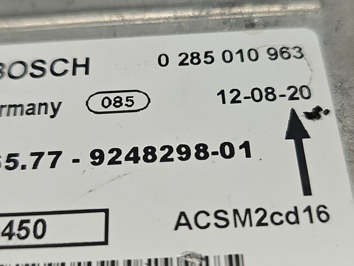 Calculator airbag Bmw 1 (E88) [Fabr 2008-2013] 9248298-01 2.0 N47D20 105KW / 143CP1P