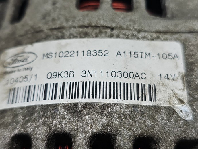Alternator Ford Focus 2 (DA) [Fabr 2004-2012] 3N1110300AC 1.6 TDCI HWDA 74KW / 101CP