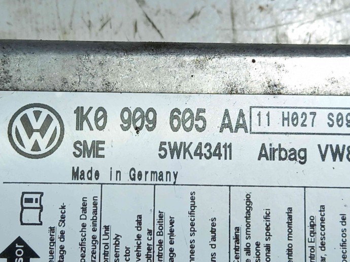 Calculator airbag 1K0909605AA Skoda Octavia 2 (1Z3) [Fabr 2004-2013] 1.9 BXE