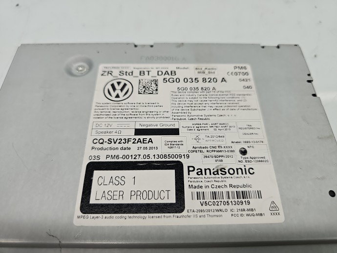 Unitate multimedia Volkswagen Golf 7 (5G) [Fabr 2014-prezent] 5G0035820A