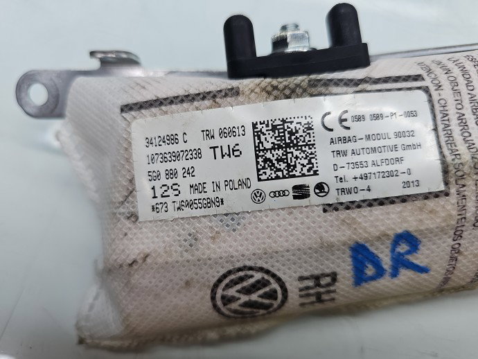 Airbag cortina dreapta Volkswagen Golf 7 (5G) [Fabr 2014-prezent] 5G0880242