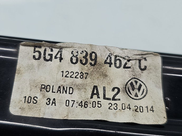 Macara electrica geam dreapta spate Volkswagen Golf 7 (5G) [Fabr 2014-prezent] Sedan 5G4839462C