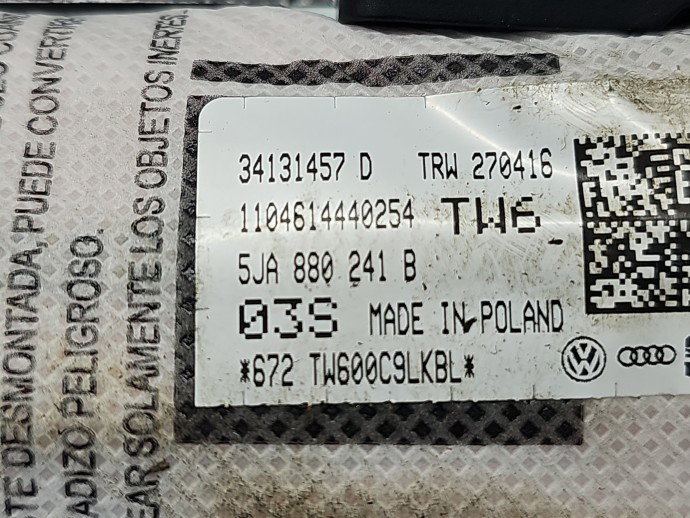 Airbag lateral stanga Skoda Rapid (NH3) [Fabr 2012-2019] 5JA880241B