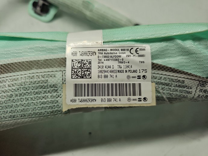 Airbag cortina stanga AUDI A3 (8V1) [Fabr 2012-prezent] 8V3880741A