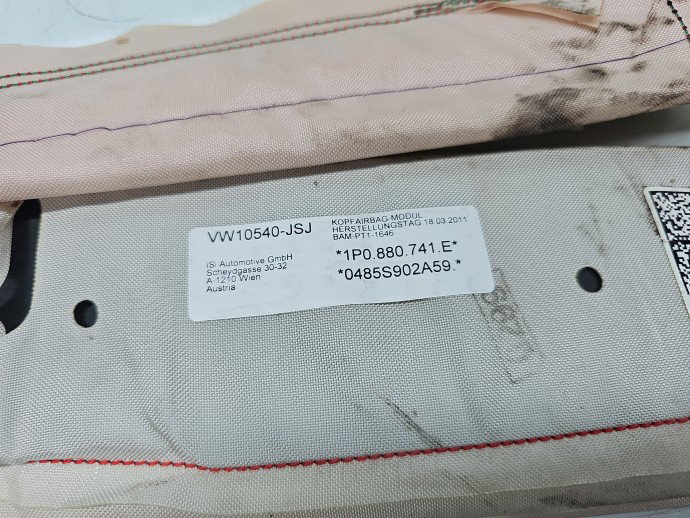 Airbag cortina stanga Seat Leon (1P1) [Fabr 2005-2011] 1P0880741E
