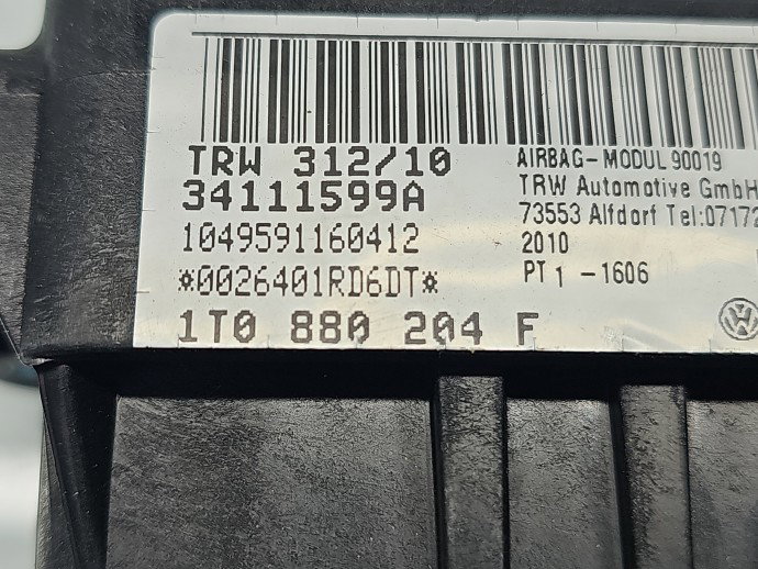 Airbag pasager Volkswagen Touran (1T3) [Fabr 2010-2015] 1T0880204F
