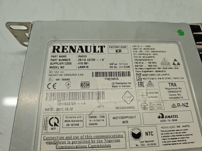 Unitate multimedia Renault Megane 4 [Fabr 2015-prezent] 281154372R