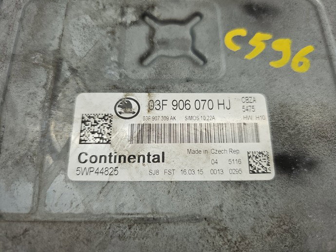 Calculator motor ECU Seat Toledo 4 (KG3) [Fabr 2012-2018] 03F906070HJ 1.2 TSI CBZA 63KW / 86CP