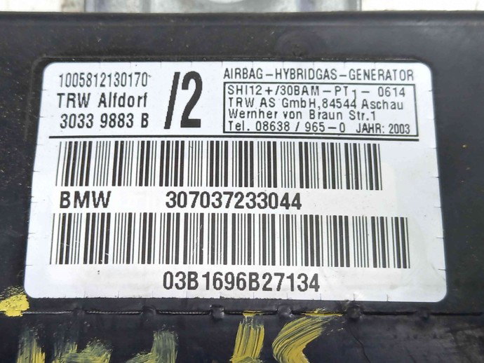 Airbag lateral dreapta 307037233044 Bmw X5 (E53) [Fabr 2000-2006] 3.0