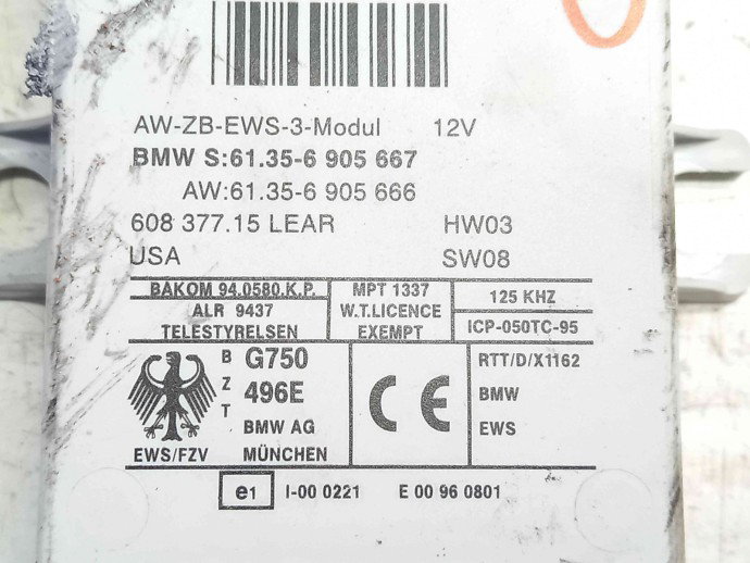 Imobilizator 60837715 Bmw X5 (E53) [Fabr 2000-2006] 3.0